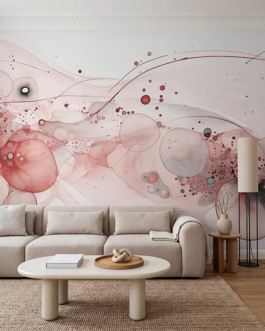 Wall Mural Photo Wallpaper Rose Ink and Copper Orbits w02744v1