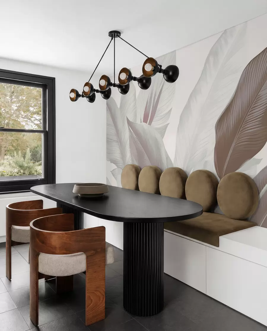 wall murals Leaf Layers in Taupe w02854v1