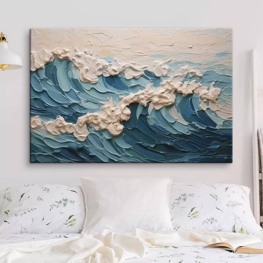 wall murals Abstract waves imitation of brush strokes s42470