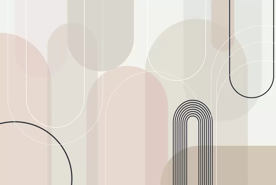 wall murals Stylish minimalist arches w02826