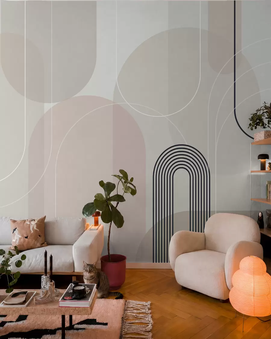 Wall Mural Photo Wallpaper Stylish minimalist arches w02826