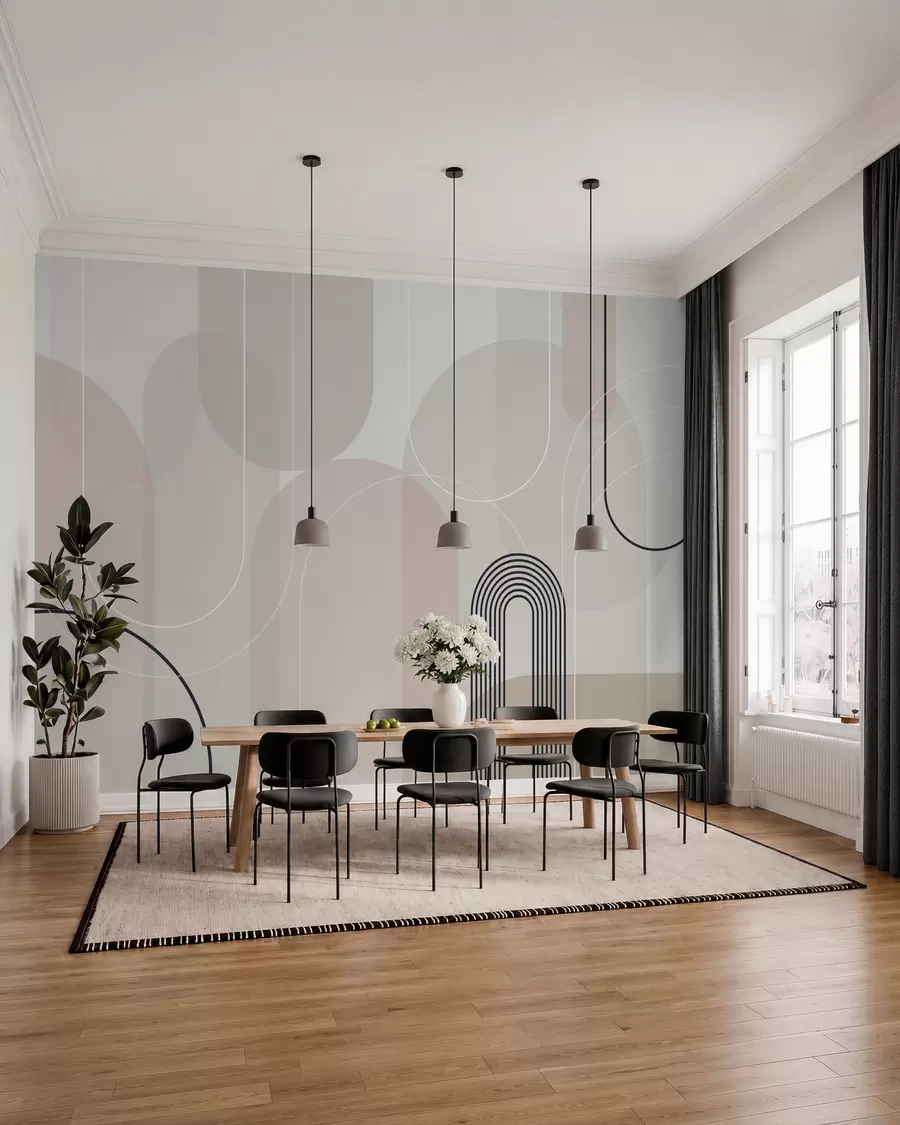 wall murals Stylish minimalist arches w02826