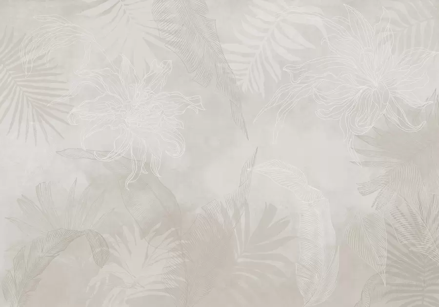 Wall Mural Photo Wallpaper Tropical foliage with a grunge effect w02737v1