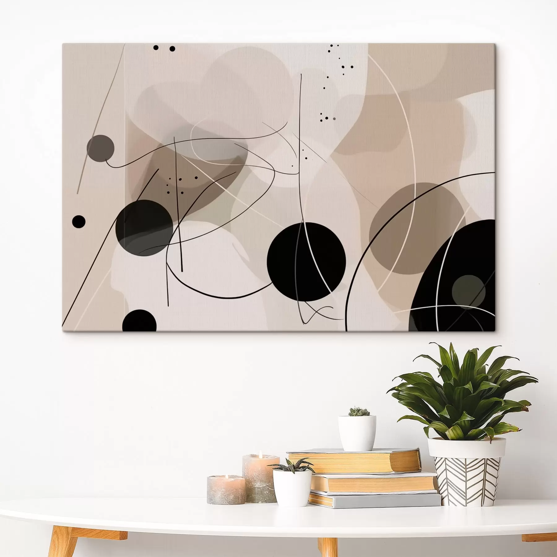 wall murals Abstract composition with geometric shapes and lines s42475
