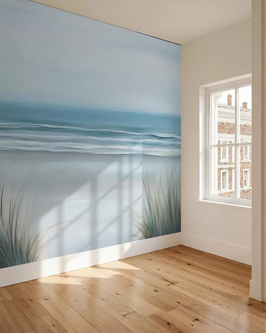 peintures murales Paysage avec une plage sauvage dans le style de la peinture à l'huile w02869