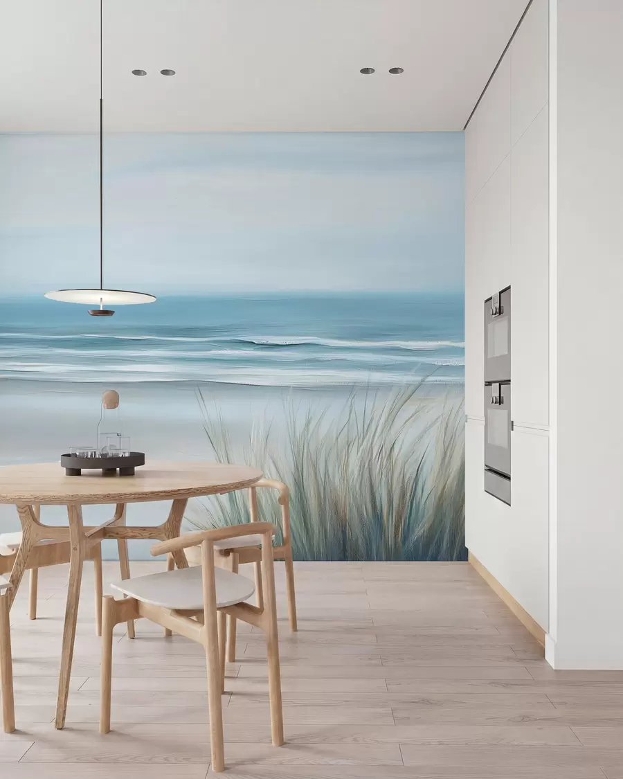 wall murals Landscape with a wild beach in the style of oil painting w02869