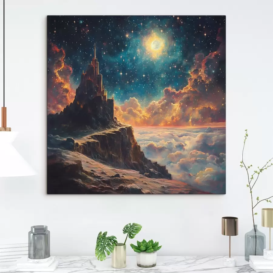 murales Montañas y cielo estrellado nocturno s42500