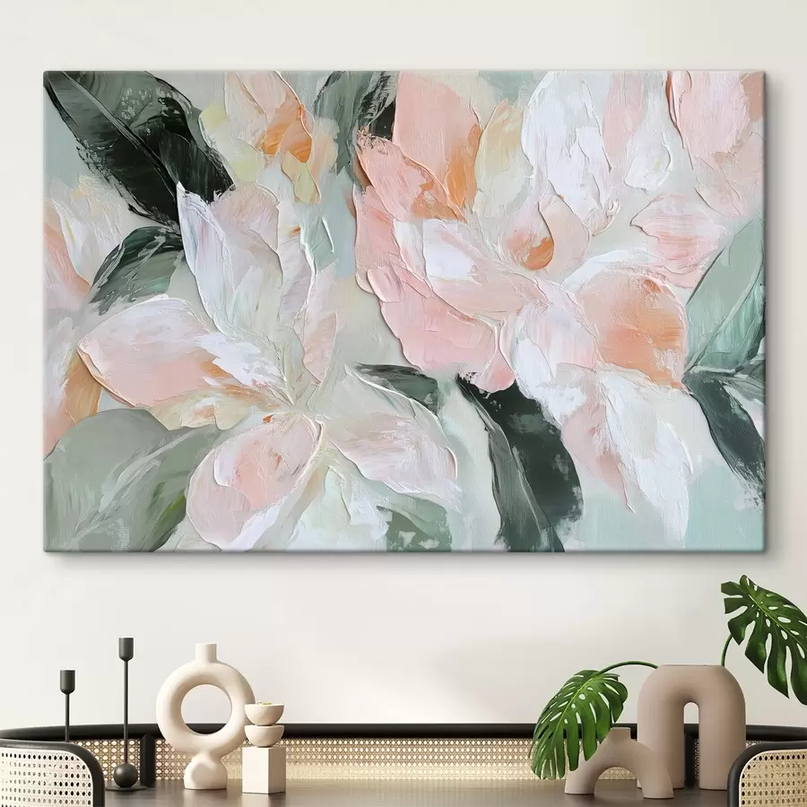 wall murals Abstract flowers in the style of oil painting s42601