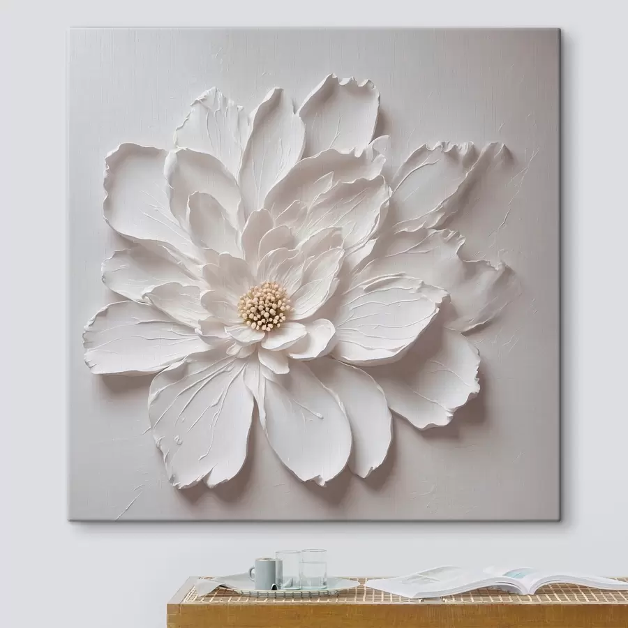 wall murals White flower on white background s42517