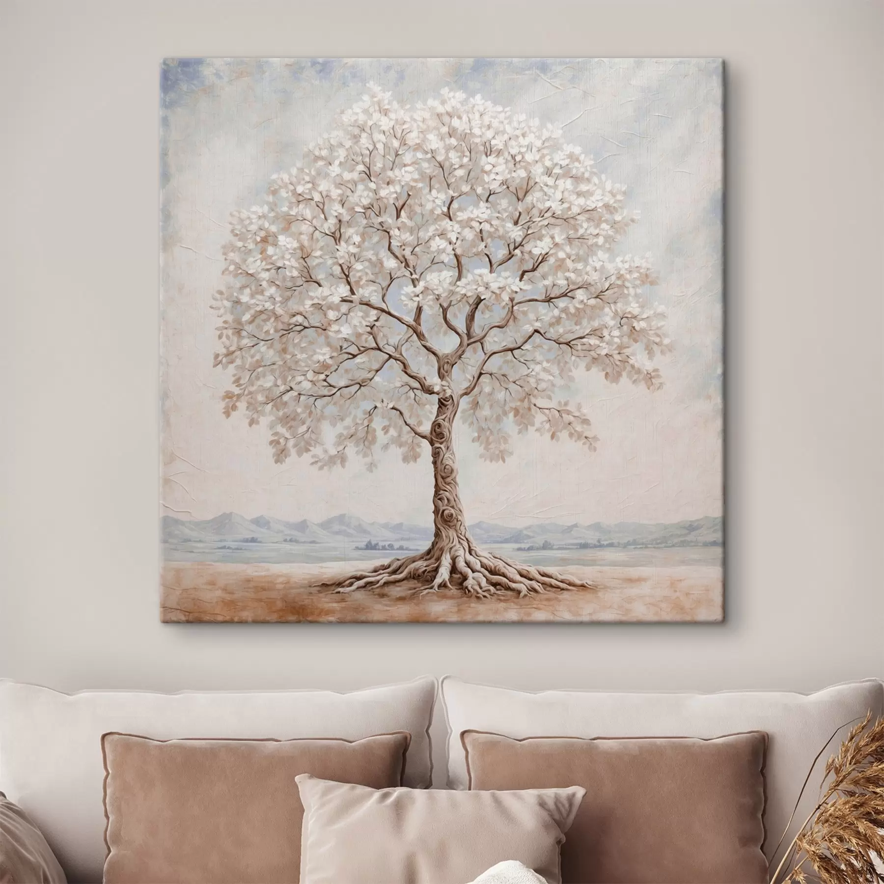 murales Árbol en estilo cartnia con acrílicos s42548