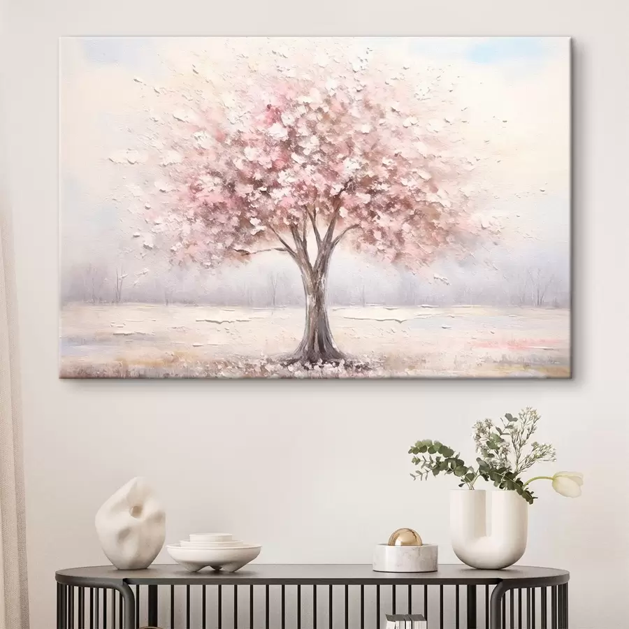wall murals Pink wood s42629