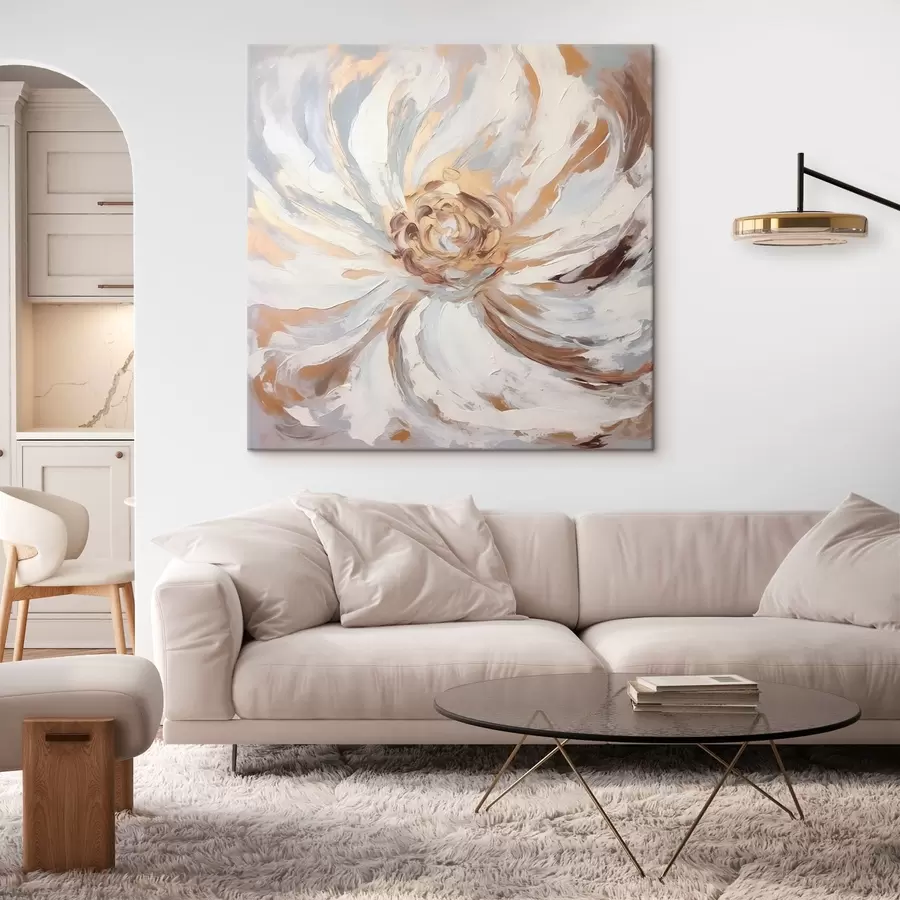 wall murals Large white flower trend s42636