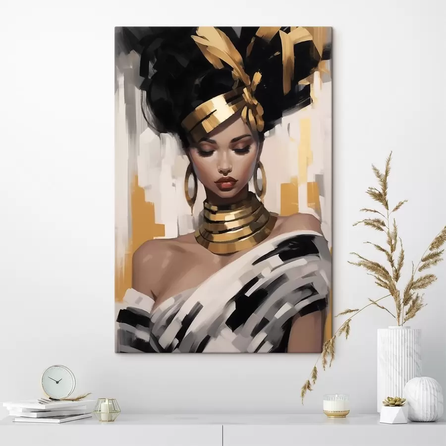 wall murals Portrait of a woman with modern ethnic style s42648