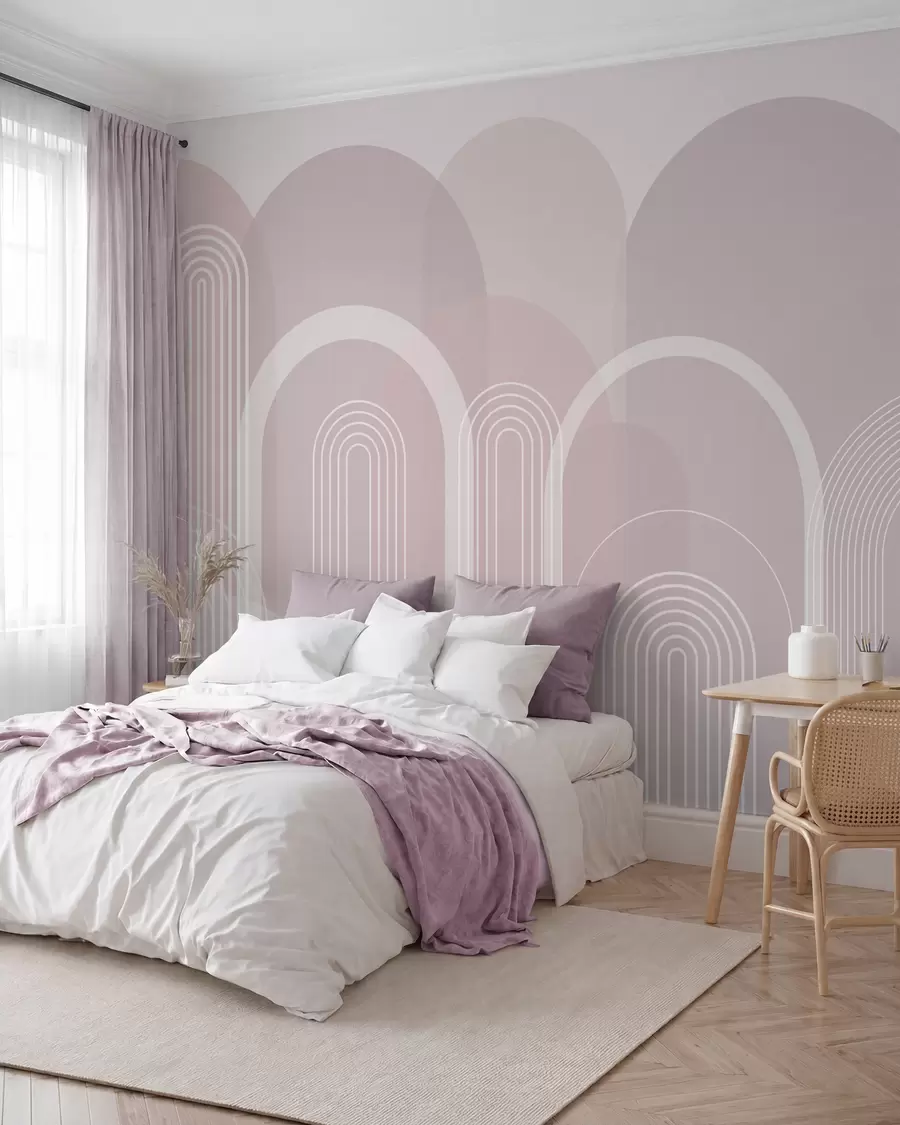 peintures murales Arches fines sur rose w02935