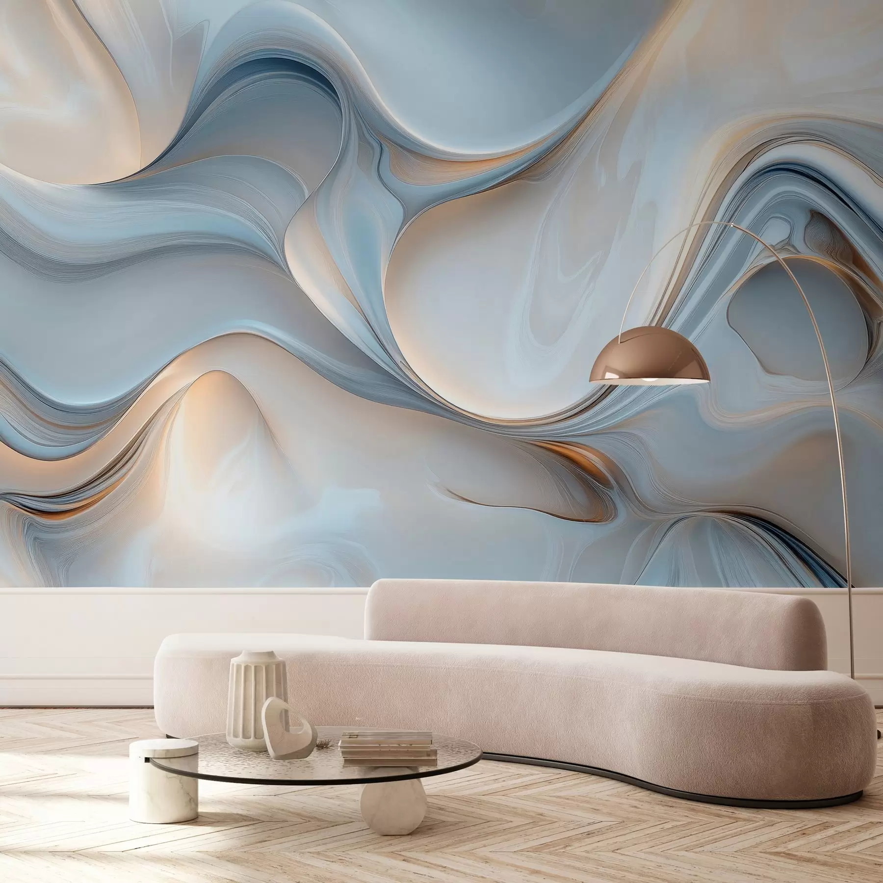 Wall Mural Photo Wallpaper Wallpaper in the style of liquid texture w02909
