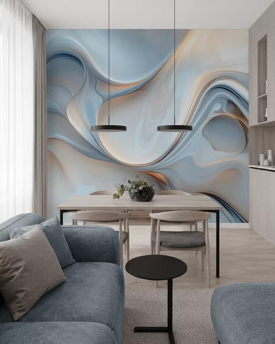 wall murals Wallpaper in the style of liquid texture w02909