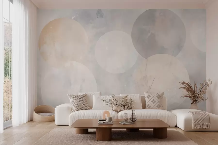 murales Papel pintado abstracto danza de los planetas w02911