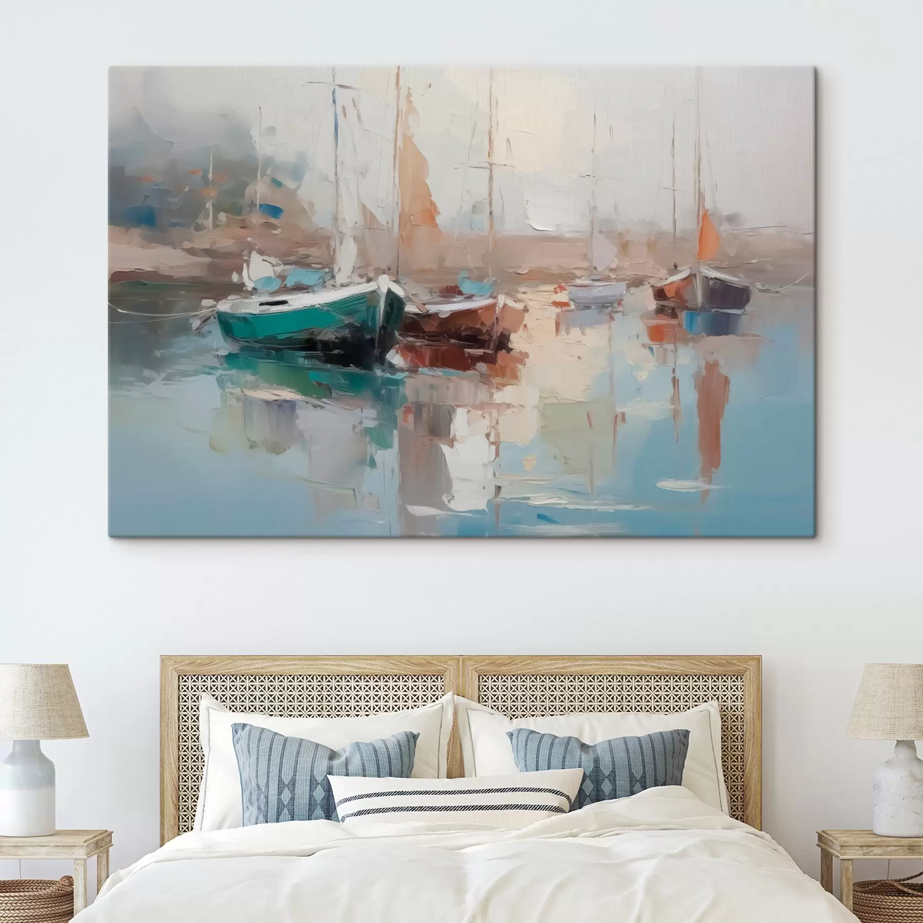 wall murals Boats imitation of abstract painting s42743