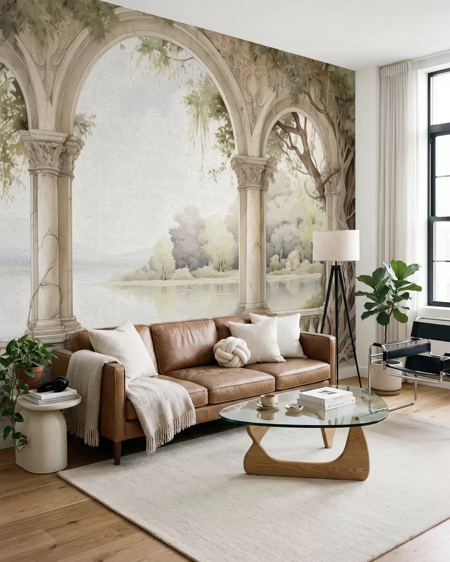 Wall Mural Photo Wallpaper Drawing in oil style of arch w02976