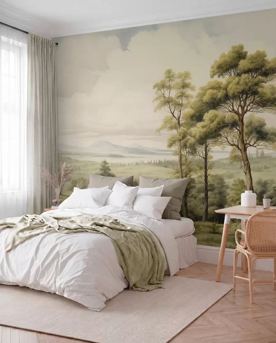 Wall Mural Photo Wallpaper Modern watercolor landscape w02978