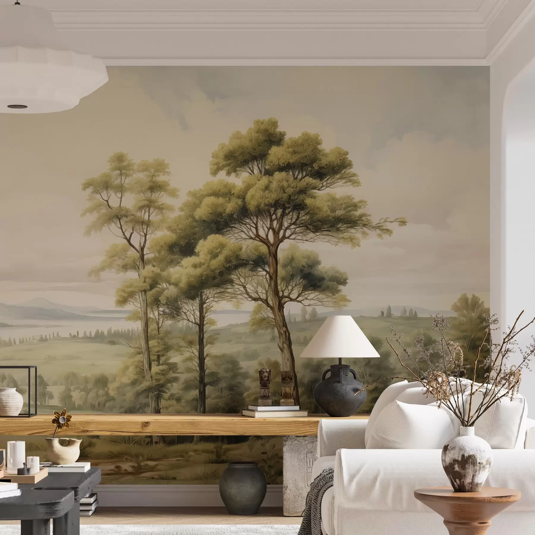 wall murals Modern watercolor landscape w02978