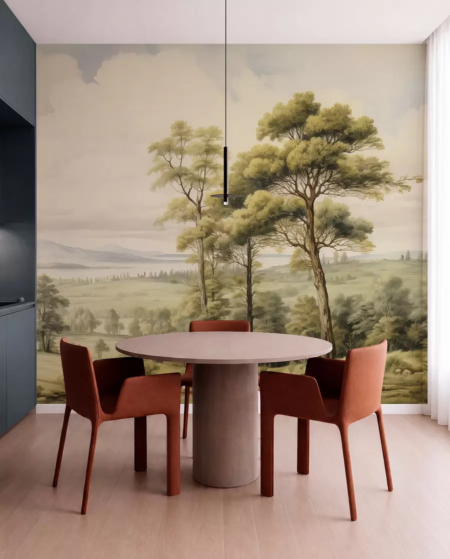 Wall Mural Photo Wallpaper Modern watercolor landscape w02978