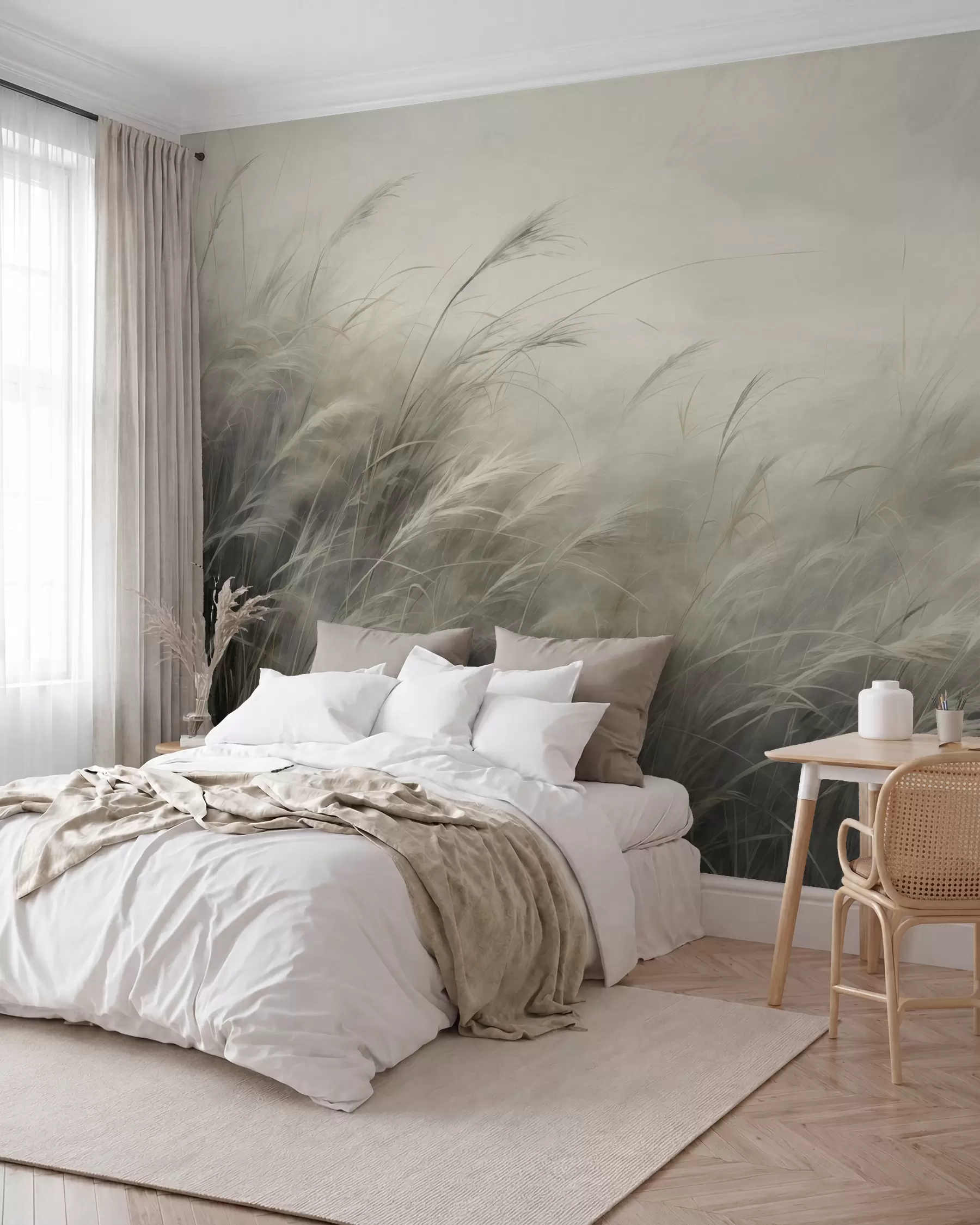 Wall Mural Photo Wallpaper Windswept Meadow in Sand w02985