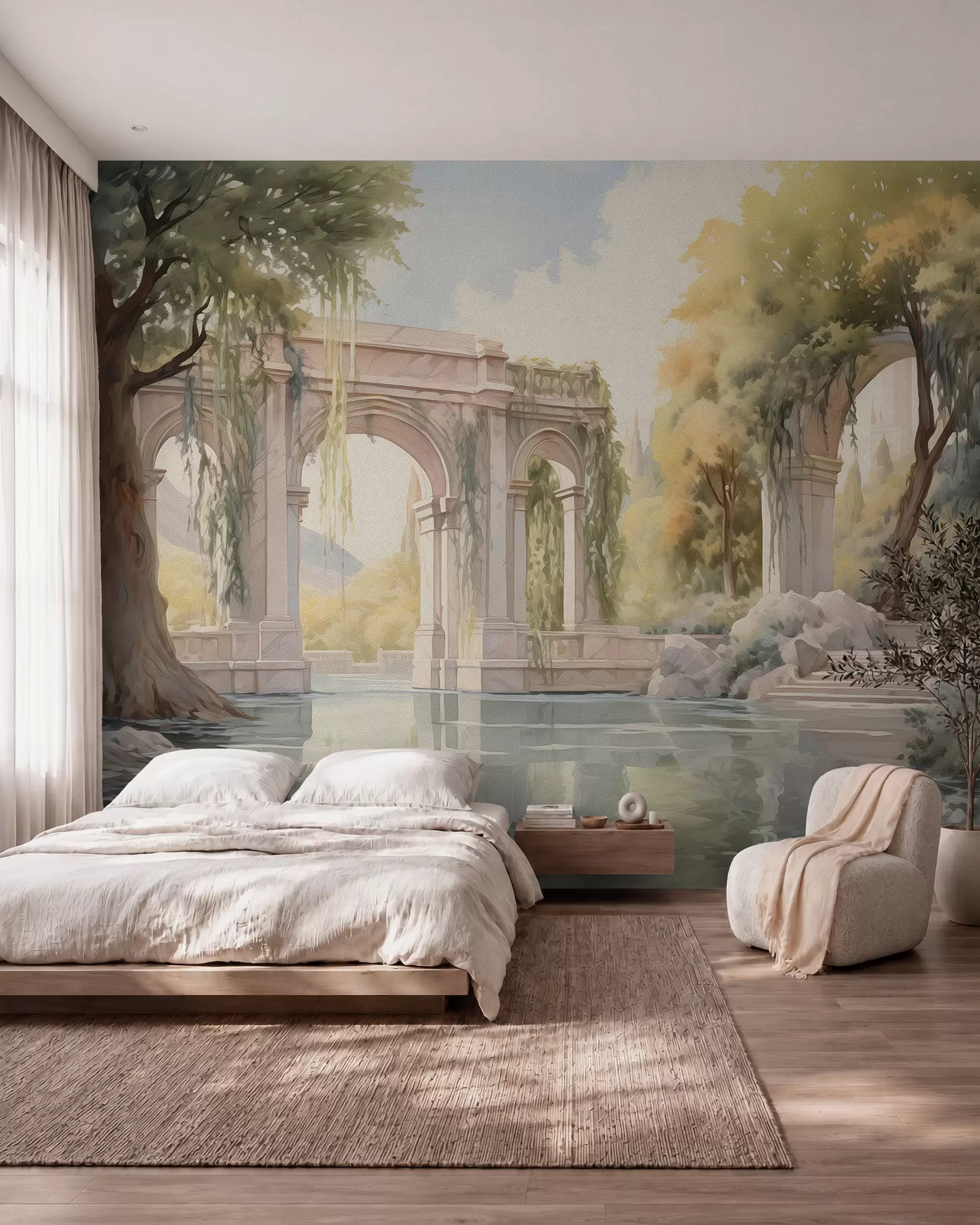Wall Mural Photo Wallpaper Garden Colonnade w02989