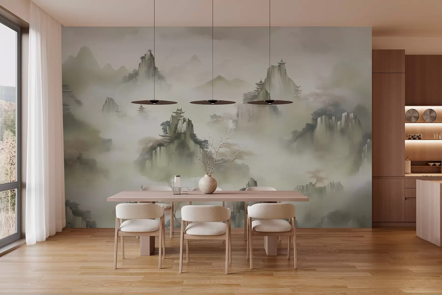 peintures murales Imitation des sommets de rochers aquarelle w03036