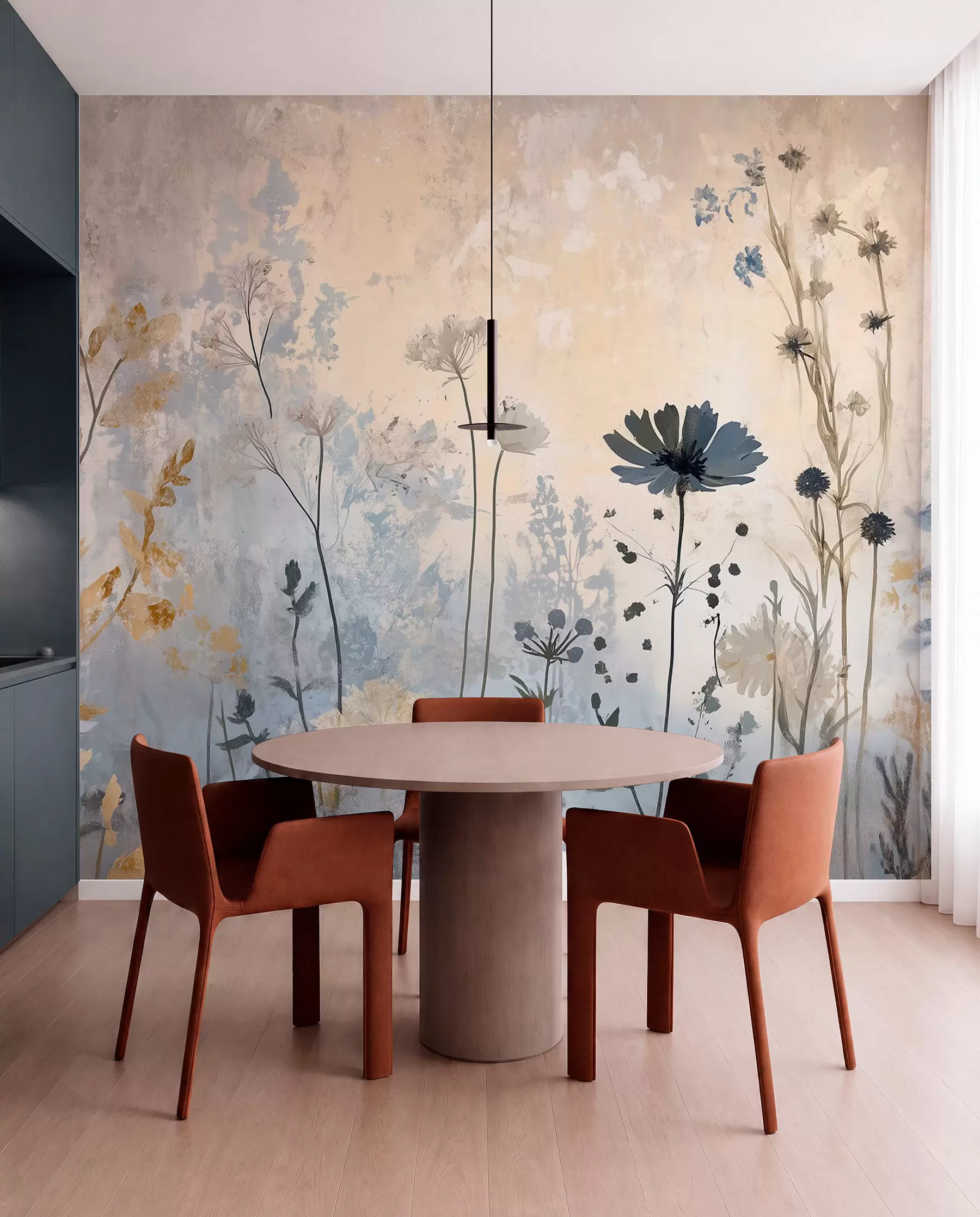 Wall Mural Photo Wallpaper Wildflowers in an abstract manner w03022
