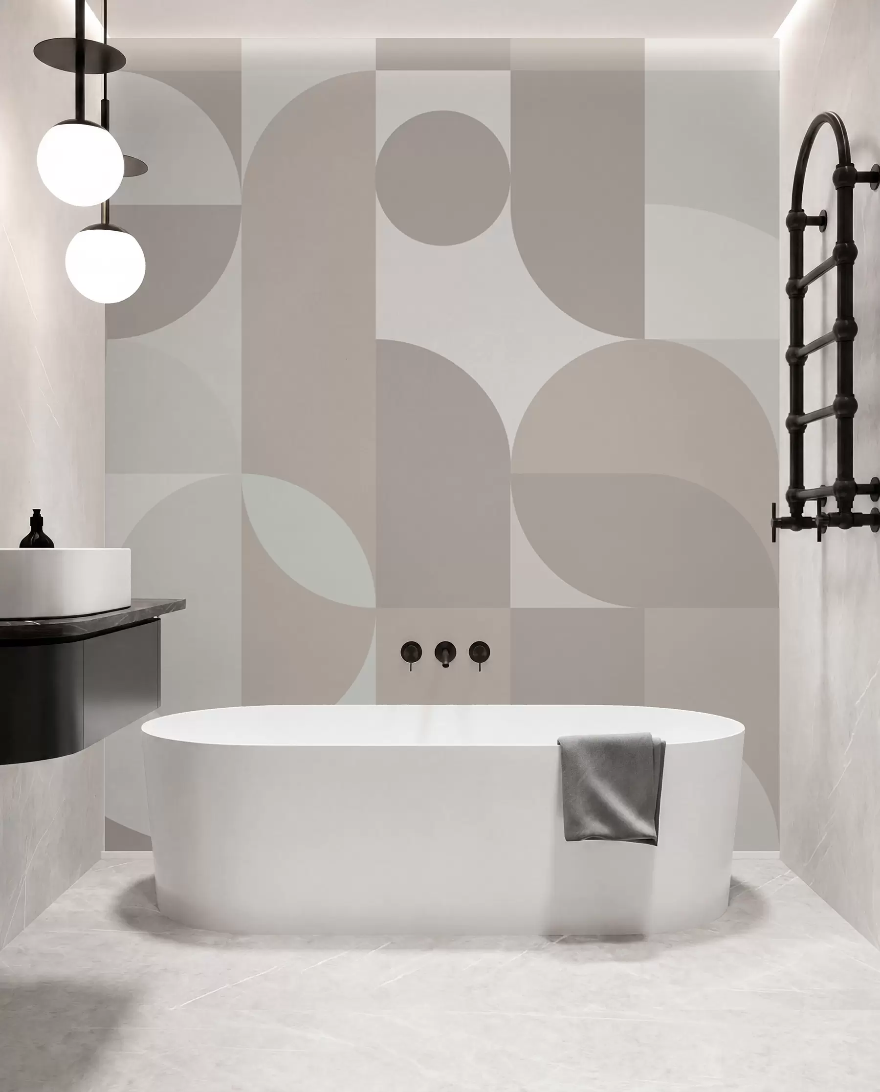 Wall Mural Photo Wallpaper Stylish geometry trend w03058
