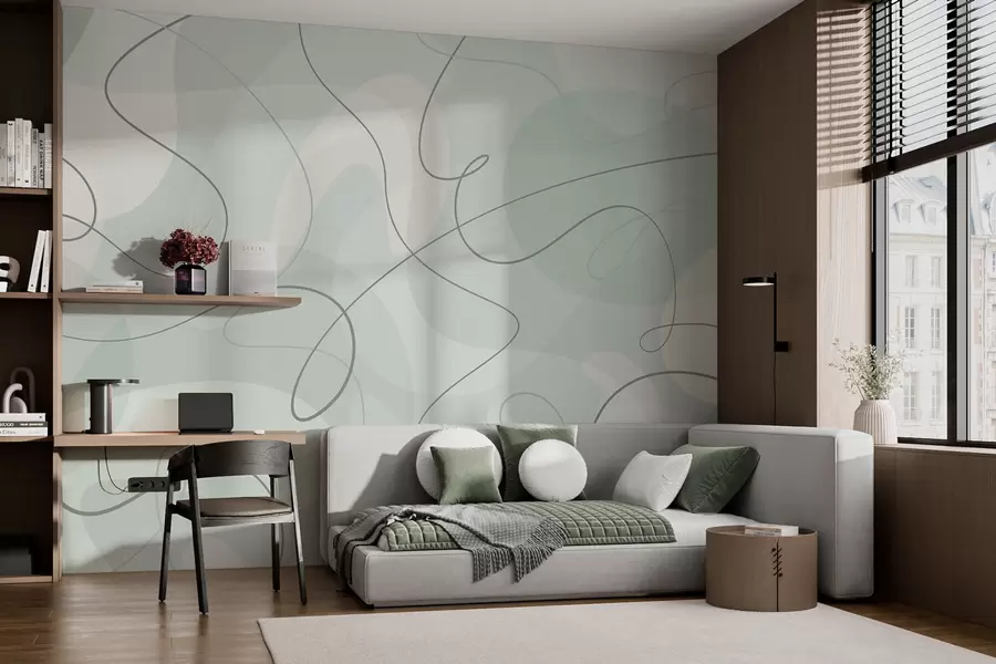 Wall Mural Photo Wallpaper Abstract lines and shapes trend w03059v3