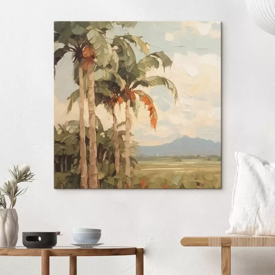 wall murals Palm trees imitation painting s42898