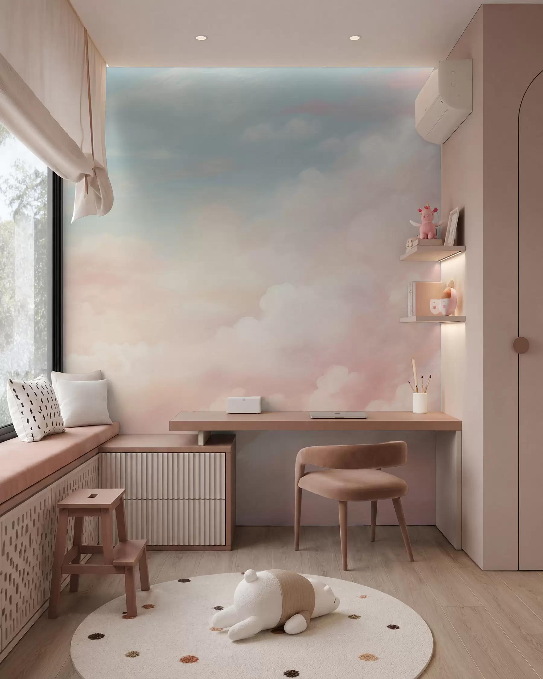 Wall Mural Photo Wallpaper Cotton Candy Clouds w03047