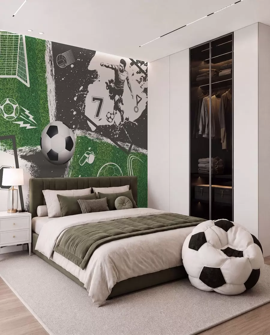 peintures murales Collage de match de football w03121