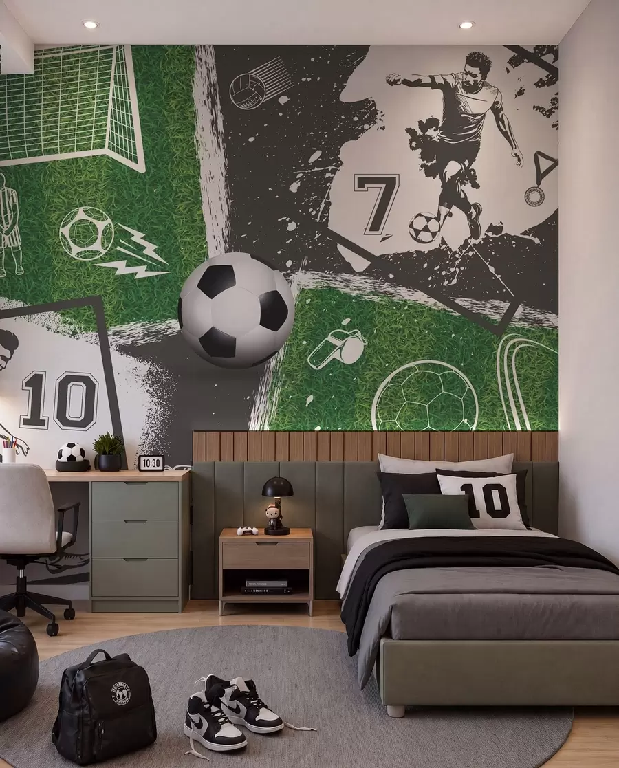 wall murals Football Match Collage w03121