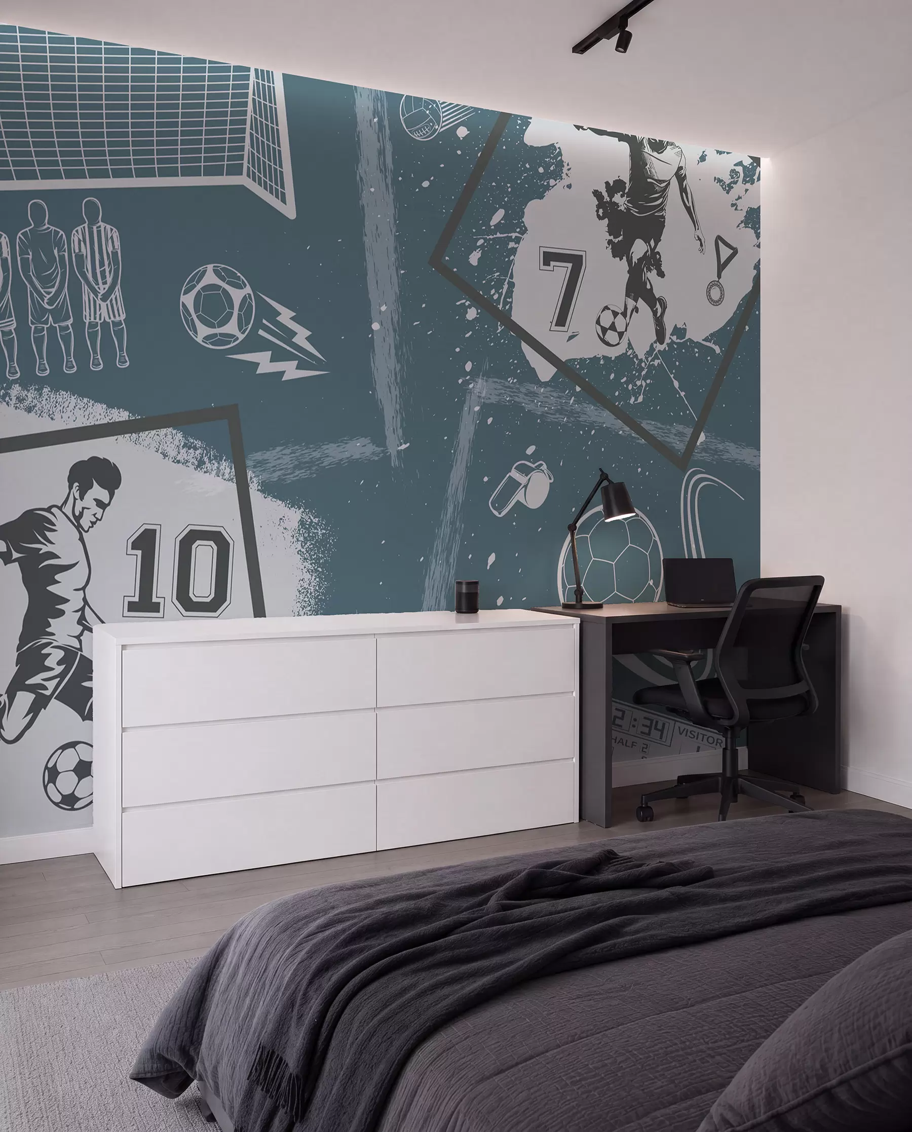 Wall Mural Photo Wallpaper Football Sketchbook w03122