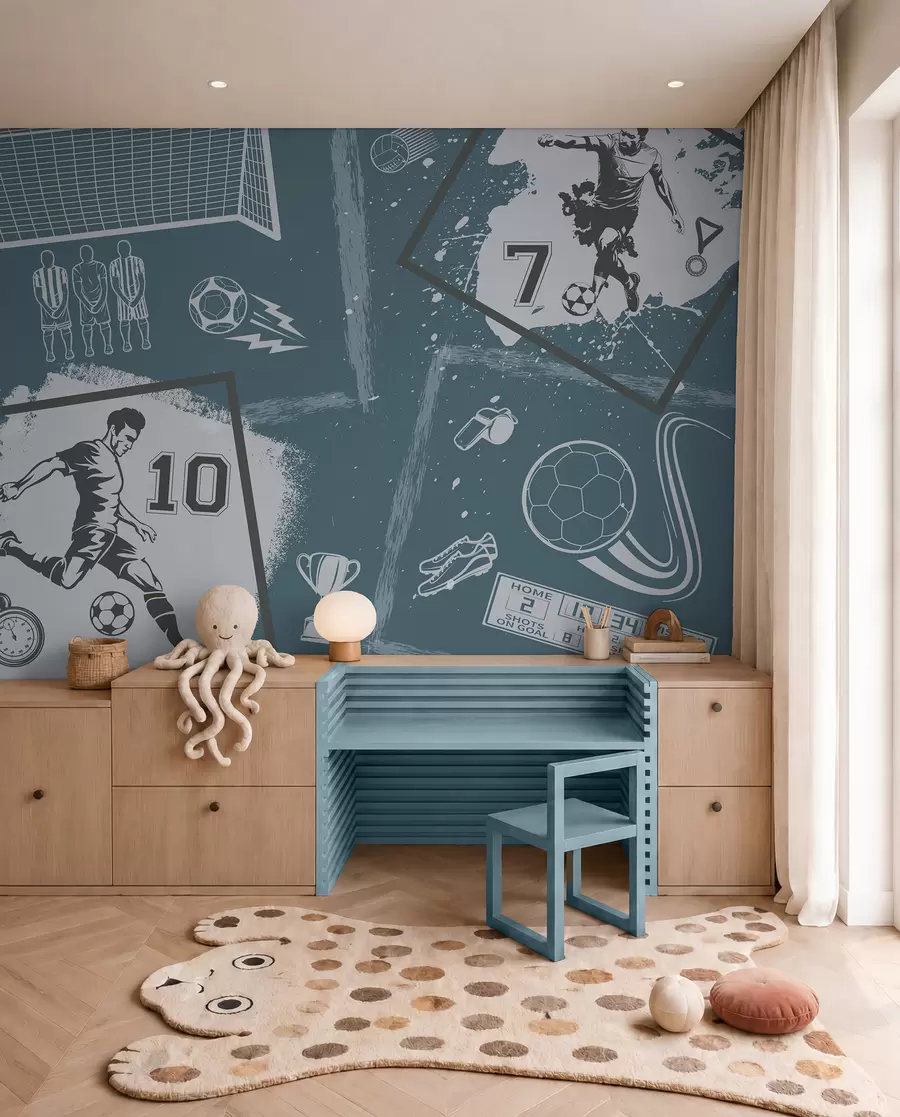 Wall Mural Photo Wallpaper Football Sketchbook w03122