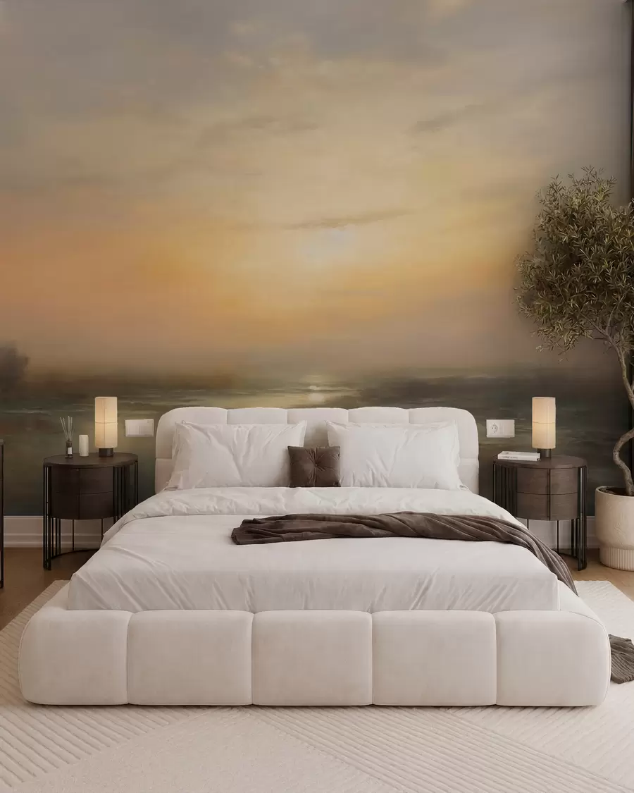 wall murals Charming sunset landscape w03132