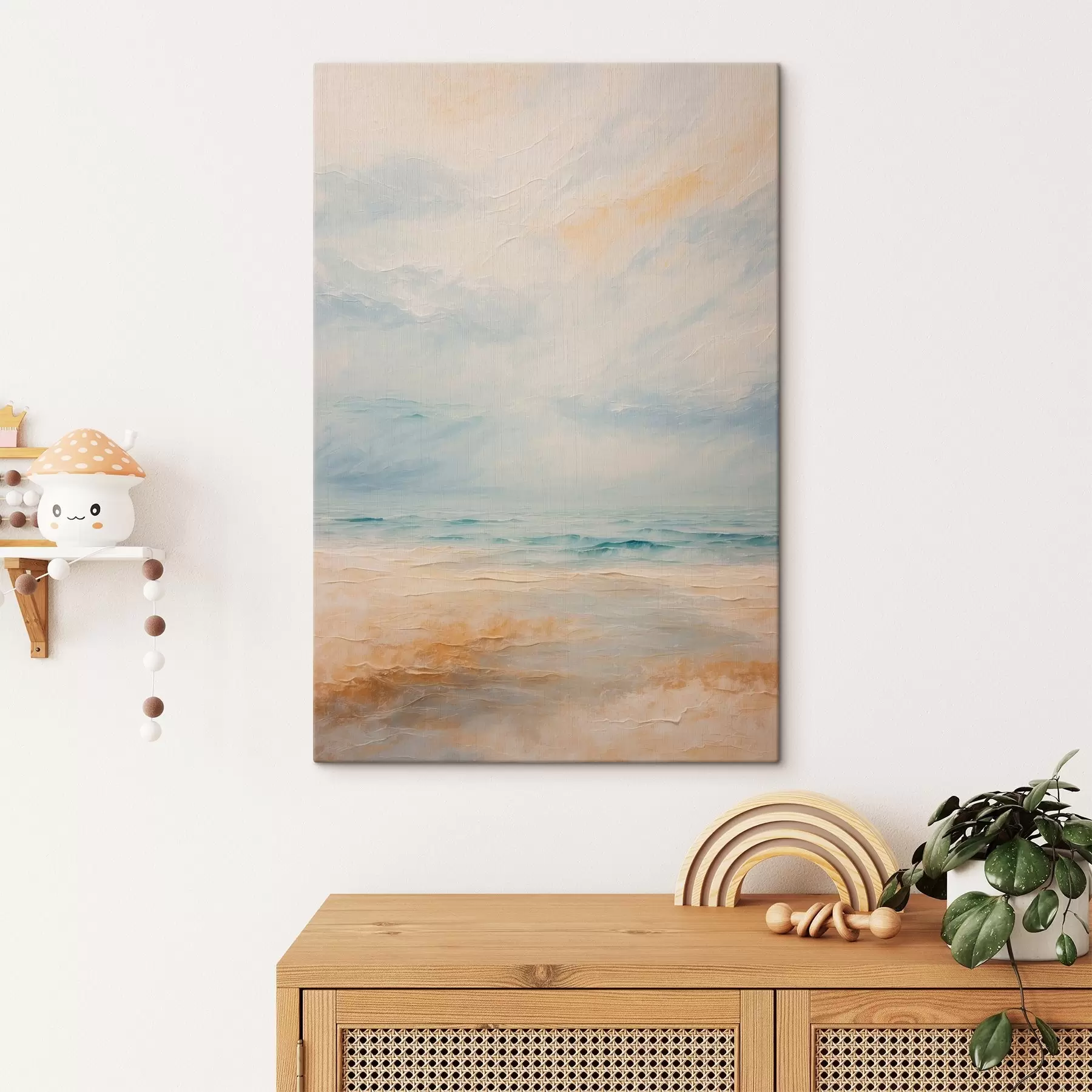 wall murals Sea beach in acrylic painting style s42759