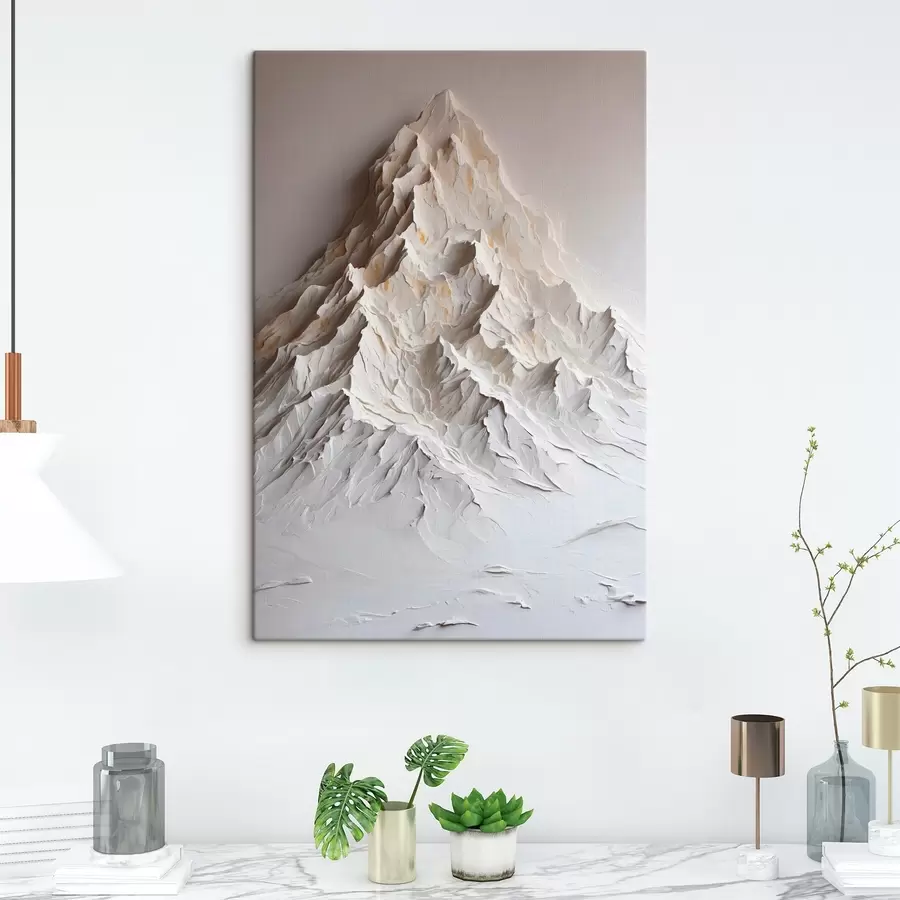 wall murals Snow mountain in oil painting style s42760