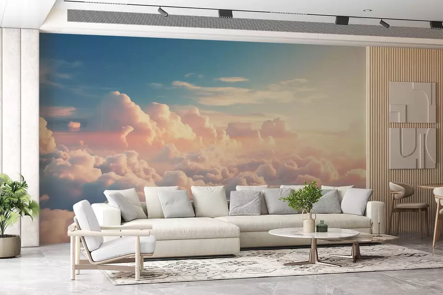 Wall Mural Photo Wallpaper Delicate clouds in the sky w08803