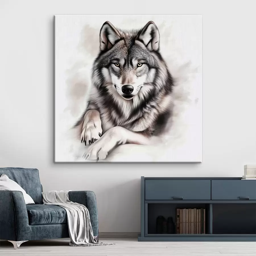 murales Un hermoso lobo s42985