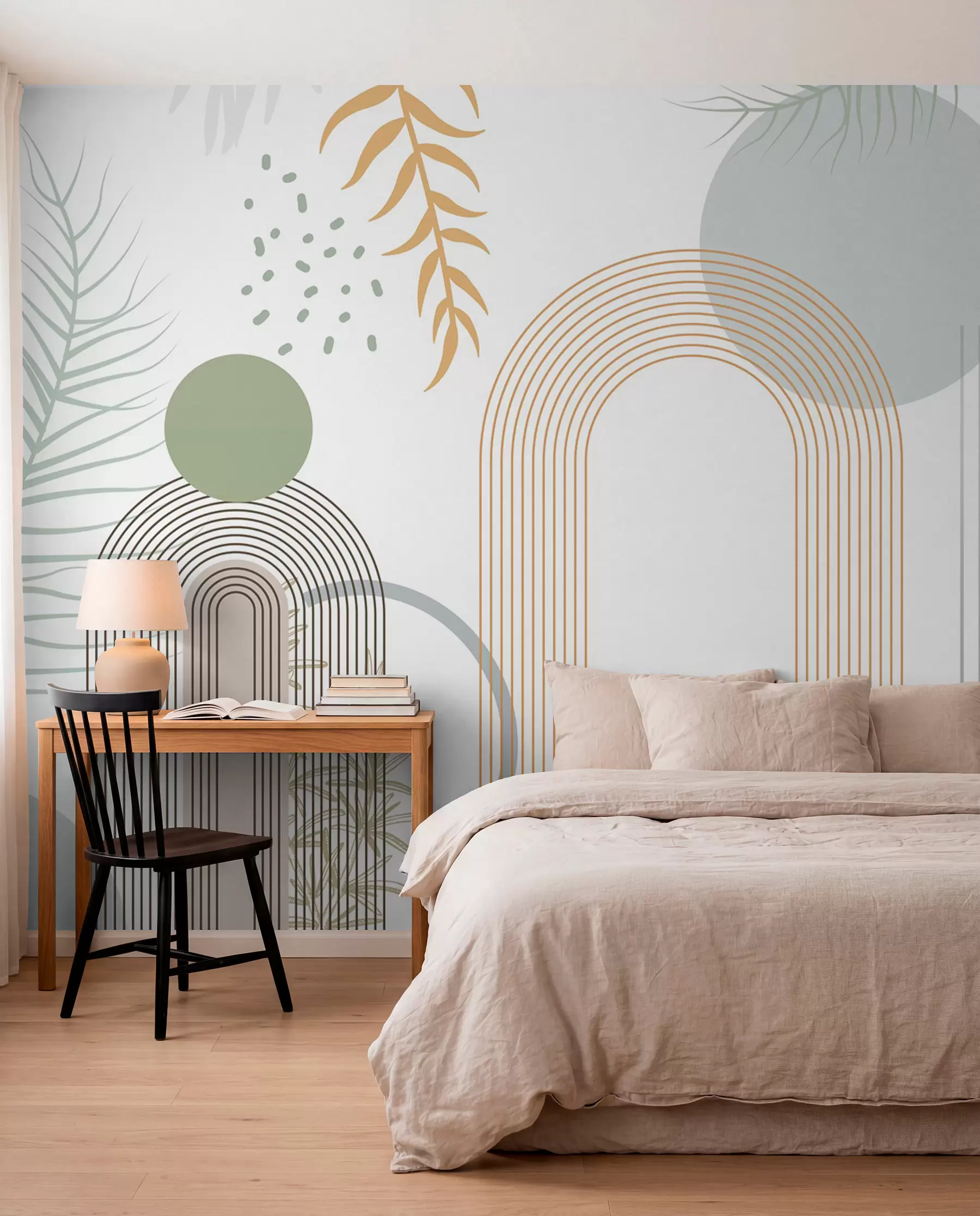 wall murals Leaves and Fine Arches w08835
