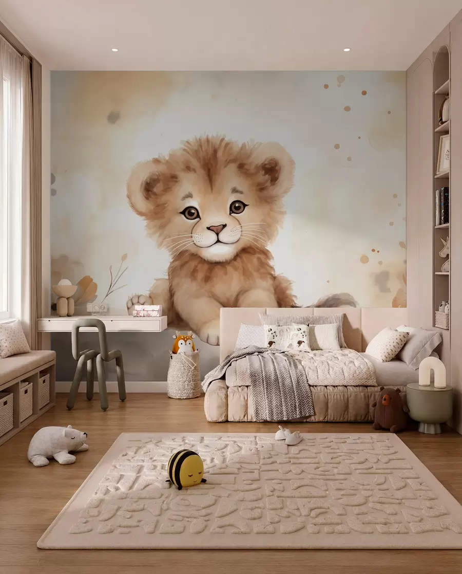 murales Retrato de un leoncito w08844