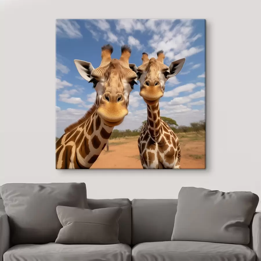 wall murals A Pair of Giraffes s43027