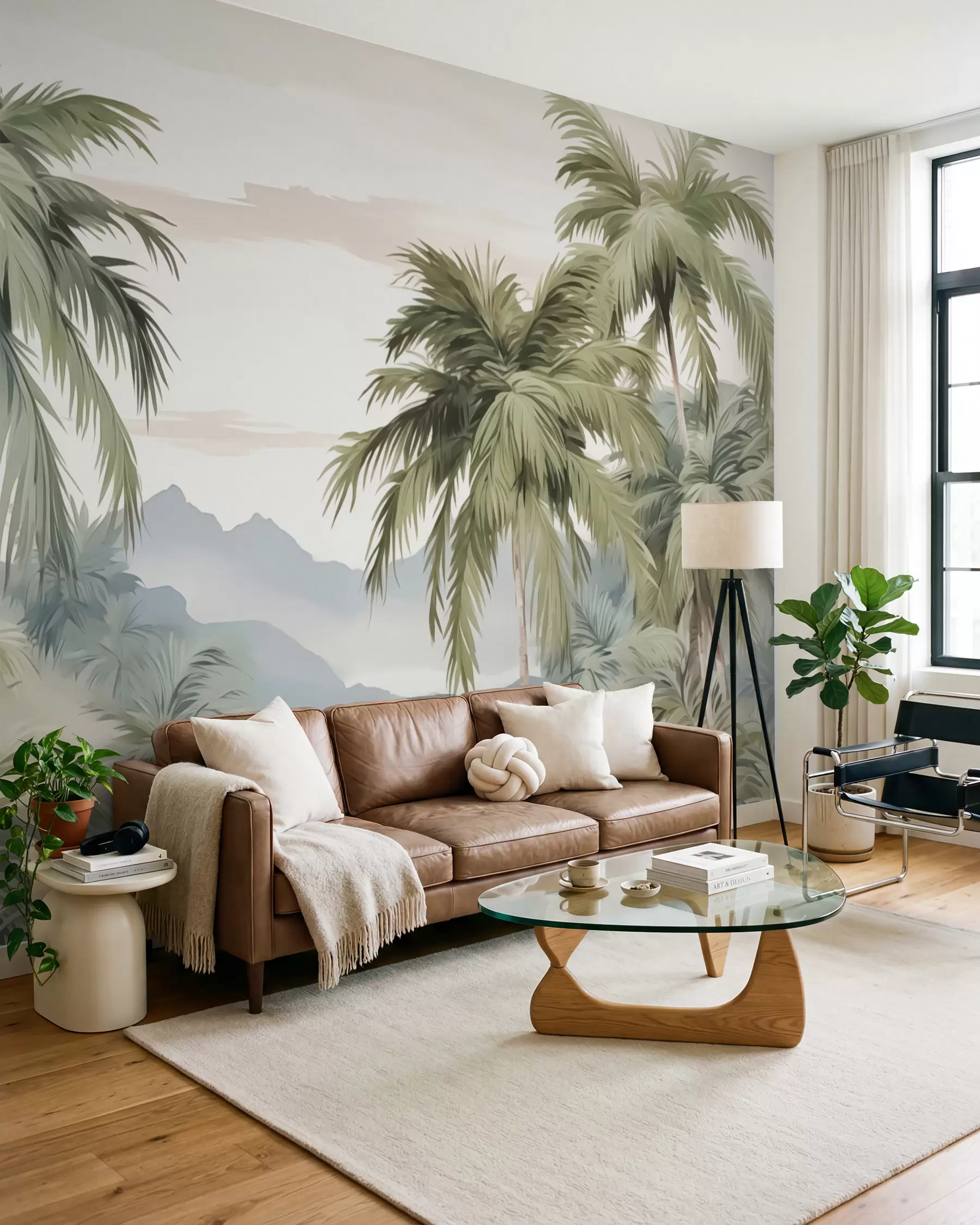 Wall Mural Photo Wallpaper Painted Palm Grove w03267