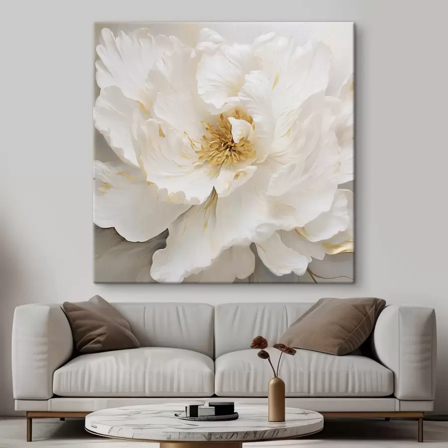 murales Gran flor blanca s43126