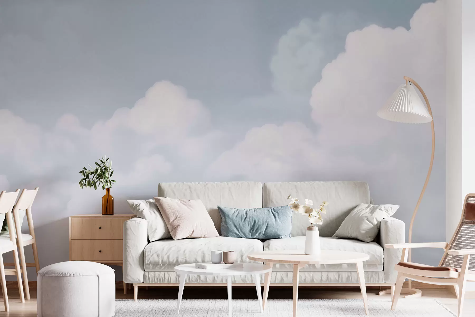 Wall Mural Photo Wallpaper Blue sky and clouds w03301v1