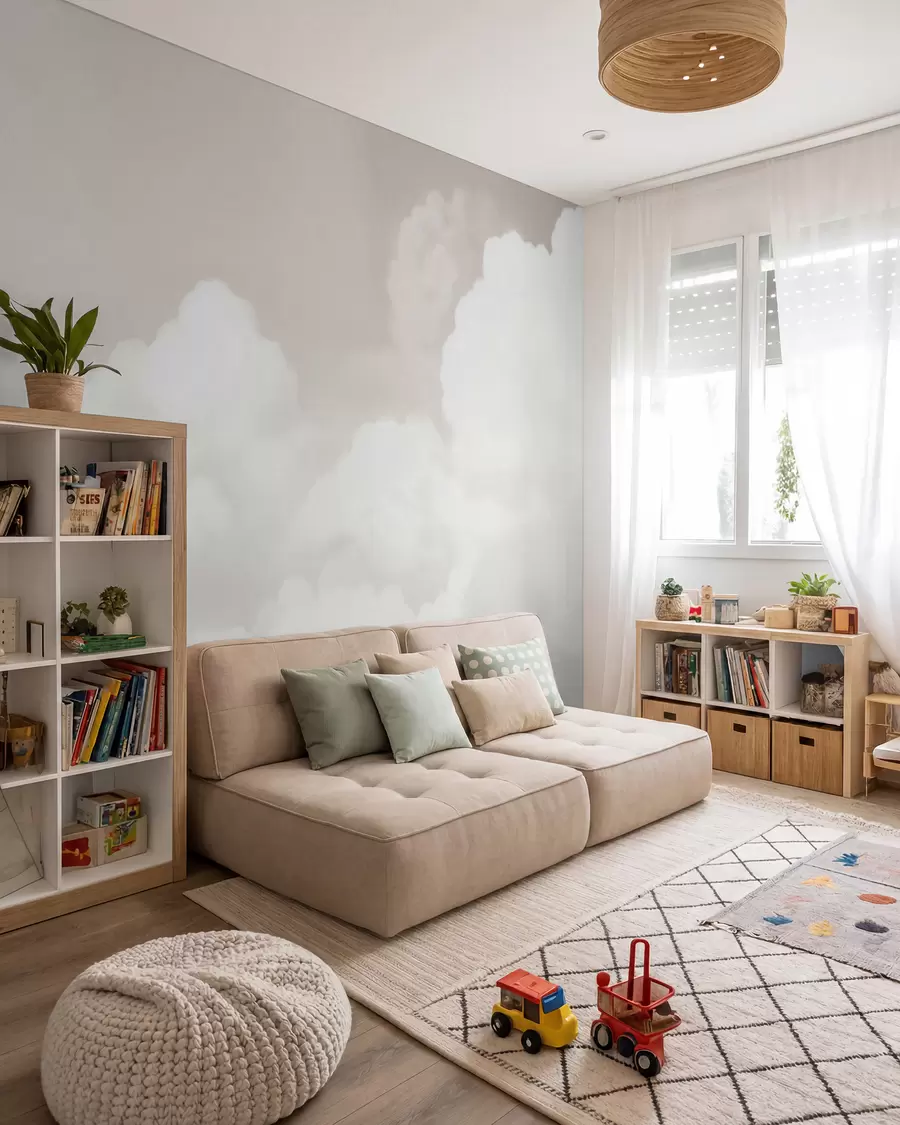 peintures murales Nuages crème w03301v2